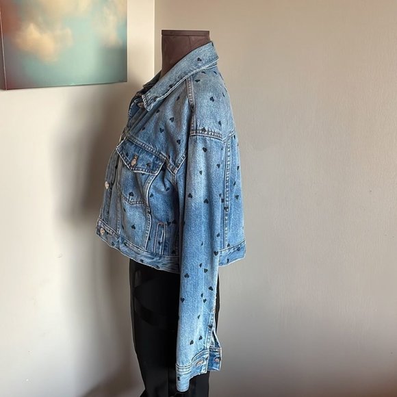 HEART-print Madewell Boxy Cropped Jacket - Picture 9 of 12